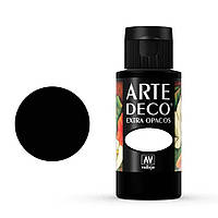 Чорна глазур. Фарба водорозчинна Black Glaze 60мл. VALLEJO ARTE DECO 85500