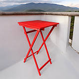 Кавовий Квадрат Високий Розкладний Стіл Для барів Ресторанів або Кафе Власне виробництво 60х60, фото 4