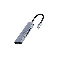 Концентратор Cablexpert USB-C 5-in-1 (hub/HDMI/PD/audio 3.5mm) (A-CM-COMBO5-02)(1726593003756)