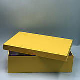 Коробка прямокутна з кришкою для шампанського та квітів (жовтий), фото 3