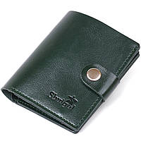 Мужской стильный кожаный портмоне Shvigel 16483 Зеленый ds