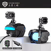 Мотофари Future Eyes F30P LED Blue DRL 120W 6500Lm ДХО блакитний / ближнє жовтий / дальнє білий