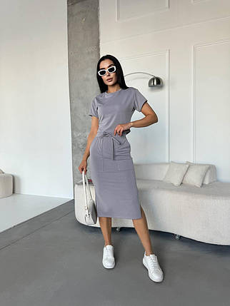 Стильний жіночий костюм укорочена кофта та спідниця олівець із кишенями, фото 1