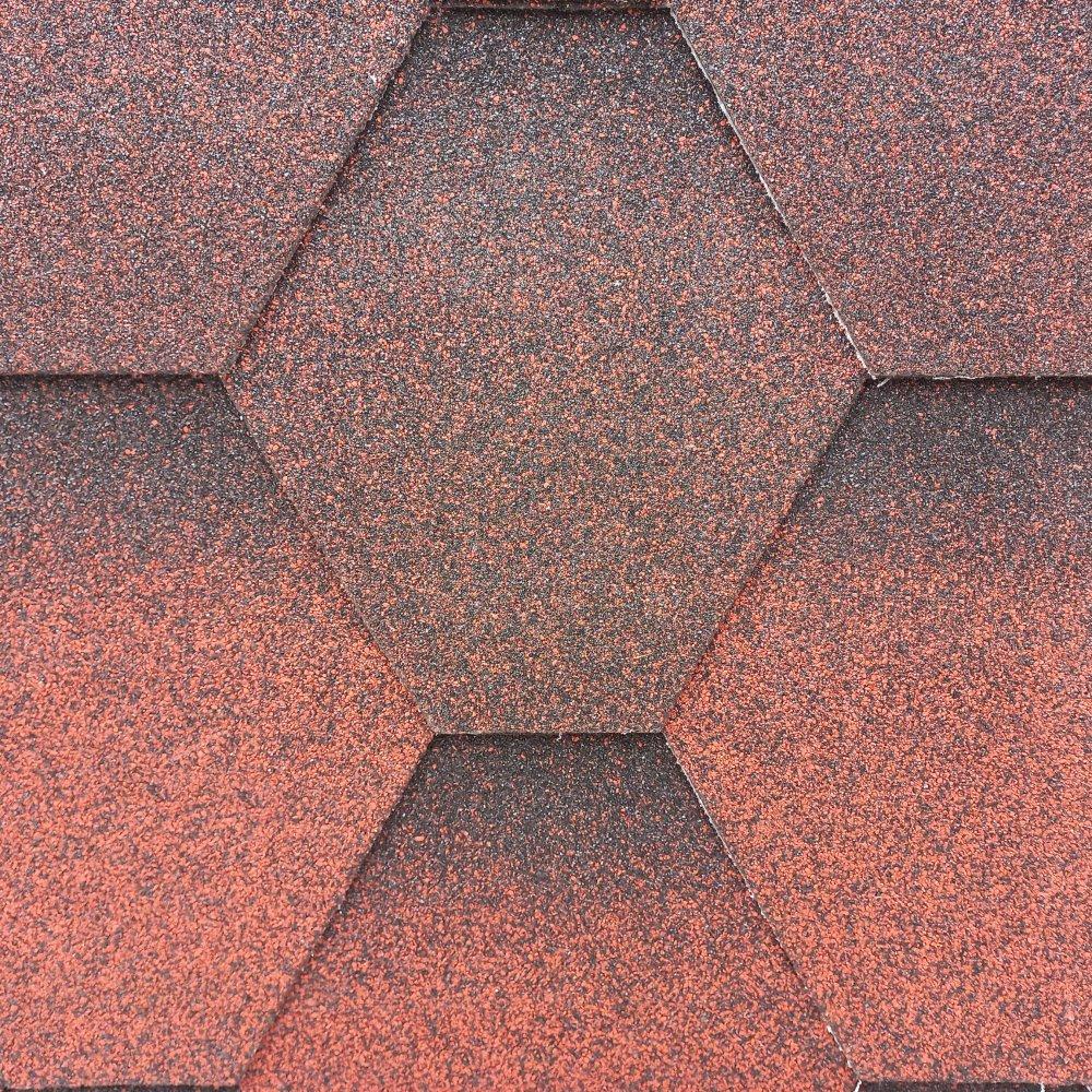 Бітумна черепиця Акваізол SKU 0097  Мозаїка - Червона Еко, фото 1