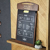 Деревянное Меню планшет А4 на резинке Меню-холдер для кафе Меню борд для ресторана