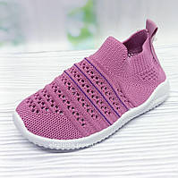 Кросівки для дівчинки, текстильні, сітка, весна/літо, BlueRama, рожеві