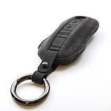 Чохол з алькантари для ключа Porsche Cayenne, Panamera, Macan, Taycan, Boxster Cayman, 911 (чорний), фото 4