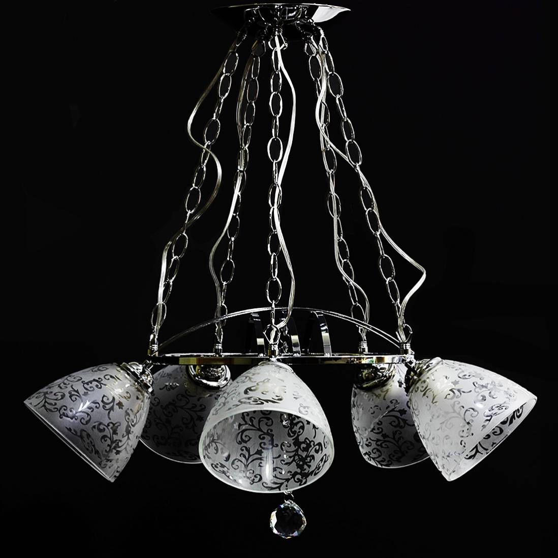 Підвісна люстра на 5 плафонів