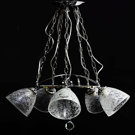 Підвісна люстра на 5 плафонів, фото 1