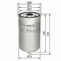 Фильтр топливный Mercedes, MAN L2000 1 457 434 447 BOSCH