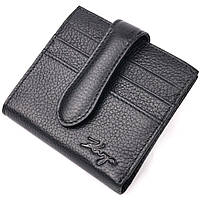 Класичний жіночий гаманець із натуральної шкіри KARYA 20945 Чорний ds