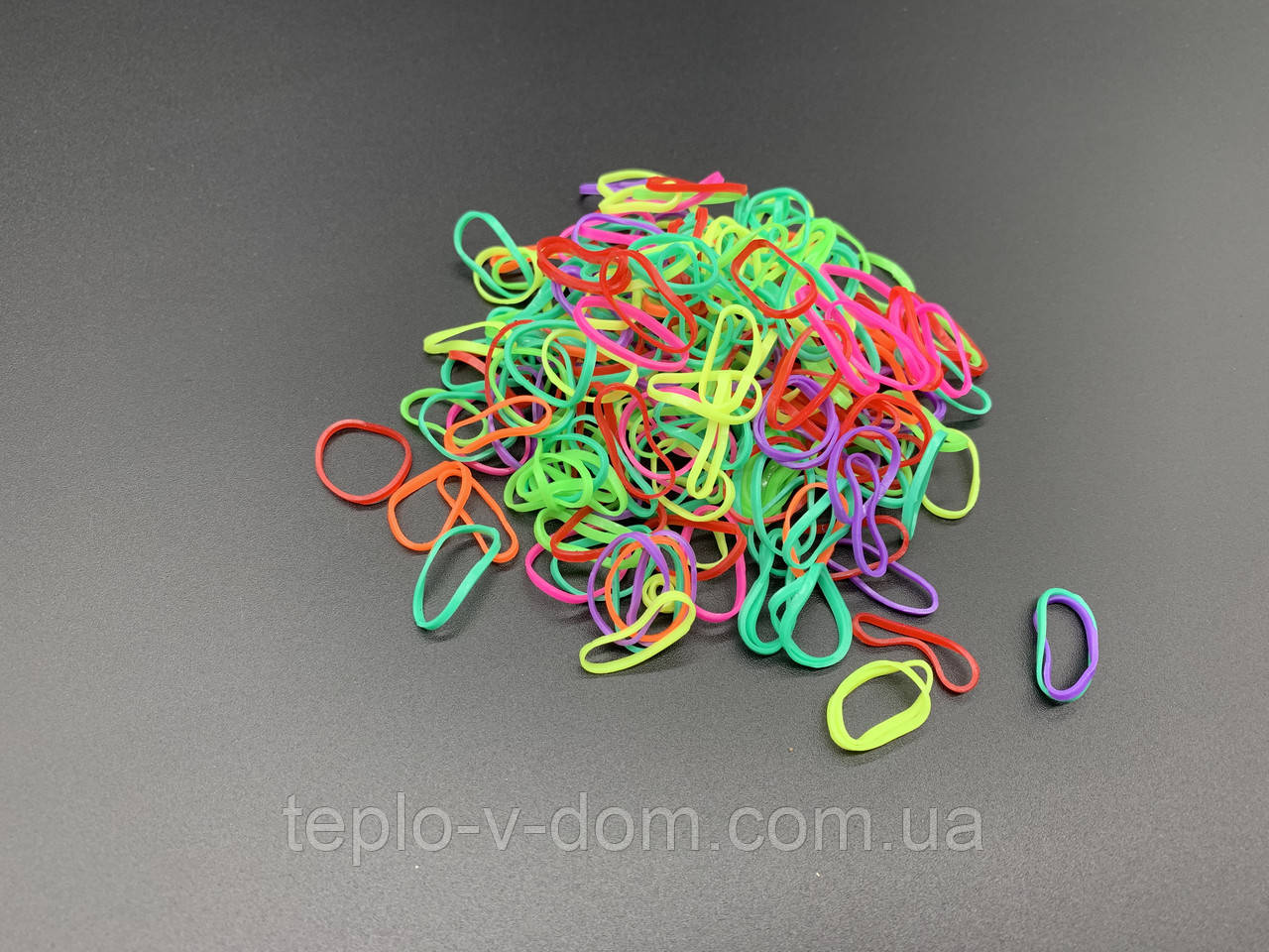 Гумки для банкнот канцелярські силіконові 15 мм яскраві кольори в пакеті