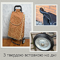 Цветная сумка-кравчучка Практичная сумка тележка для продуктов Усиленные хозяйственные сумки на колесах Метал (черные) до 90 кг нагрузка
