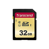 Карта памяти Transcend 32GB SDHC class 10 UHS-I U1 (TS32GSDC500S)(1844749001756)