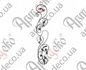 Кований фриз декоративний 1500х285х14х7 невальц. лівий.. Арт. 15.019