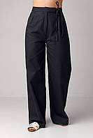 Женские классические брюки в елку черный цвет, S (есть размеры) ds