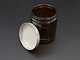 Баночка в бурштиновому склі з алюмінієвою кришкою 87х70мм, фото 3