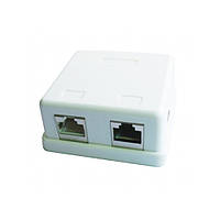 Компьютерная розетка Cablexpert RJ45x2 FTP, cat.5e (NCAC-HS-SMB2)(1758859597756)