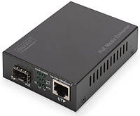 Медиа-конвертор DIGITUS Gigabit PoE+, RJ45/SFP, 802.3at, 30W, incl. PSU