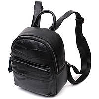 Компактный стильный рюкзак из натуральной кожи Vintage 22434 Черный ds