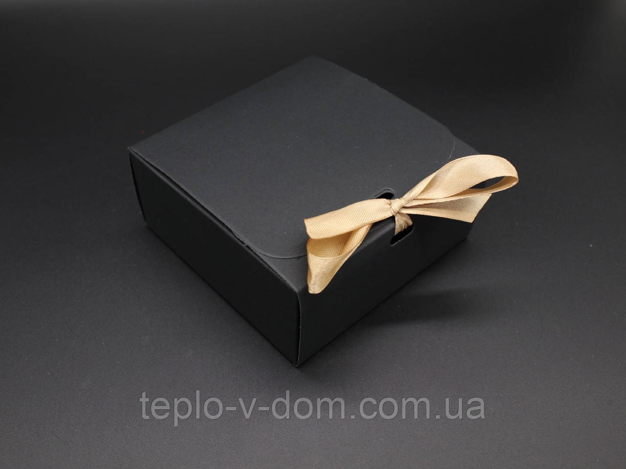 Збірні картонні коробки для подарунків. Колір чорний. 11.5х11.5х5см, фото 1