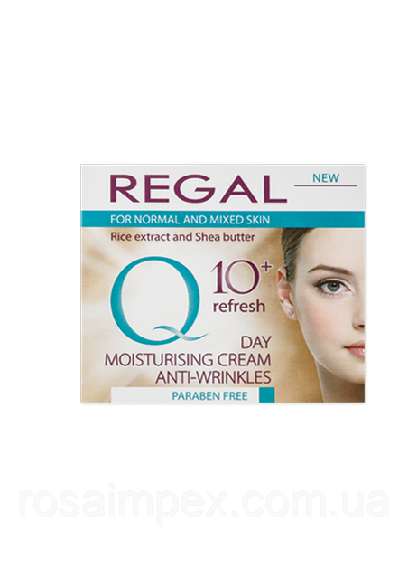 Денний зволожуючий крем проти зморшок Regal Q10+ Refresh для нормального і змішаного типу шкіри