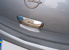 Накладка на ручку задніх дверей нерж OmsaLine - італійська нержавійка для Opel Corsa D 2007-2014 рр