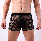 Чоловічі труси боксери в сітку Clever-Menmode чорний XL, фото 4