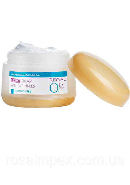 Нічний крем проти зморшок Regal Q10+ Refresh для нормальної і комбінованої шкіри