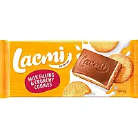 Шоколад молочный Roshen Lacmi с молочной начинкой и печеньем 100г