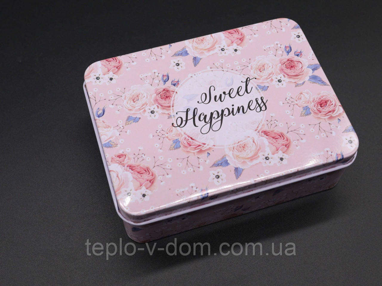 Металеві подарункові коробочки "Sweet Happiness". 12х9х4см, фото 1
