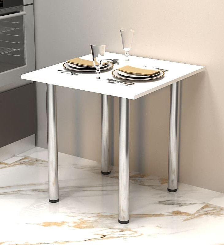 Стіл кухонний "Фуршет-2" 68х68х73 см. Білий, фото 1