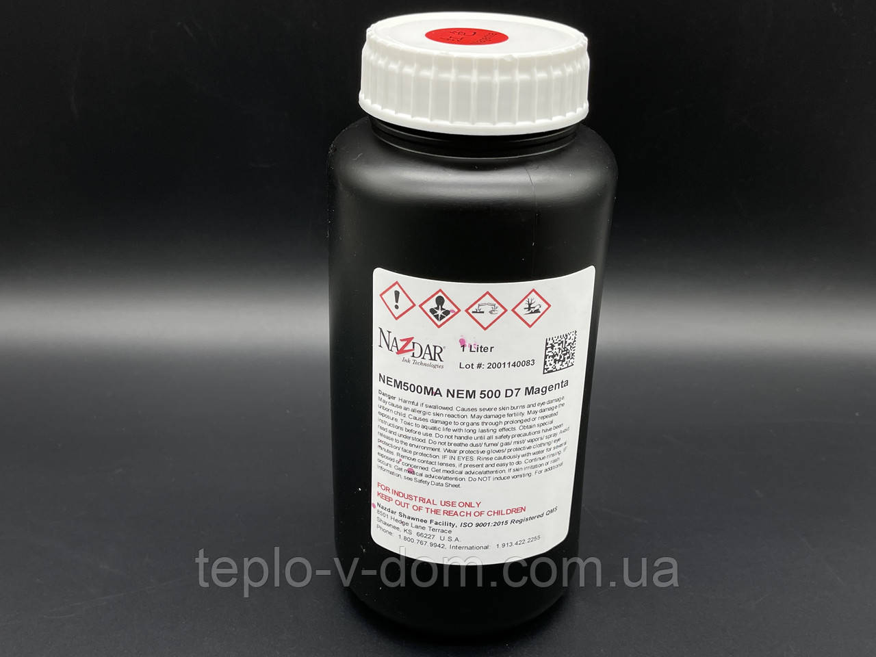 УФ-чорнило UV LED Nazdar Ricoh Gen5 Nem500ma NEM 500 D7 MAGENTA 1 літр, фото 1