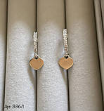 Набір сережки та каблучка з золотом, фото 4