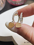 Набір сережки та каблучка з золотом, фото 8