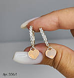 Набір сережки та каблучка з золотом, фото 9