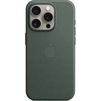 Чохол для мобільного телефона Apple iPhone 15 Pro FineWoven Case with MagSafe Evergreen (MT4U3ZM/A) Топ