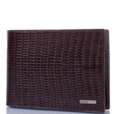 Чоловічий шкіряний портмоне GRASS, фото 1