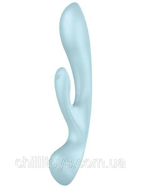 Вібратор-кролик Satisfyer Triple Oh Blue, фото 1