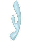 Вібратор-кролик Satisfyer Triple Oh Blue, фото 2