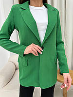 Женский модный пиджак на подкладке зеленый- RudSale