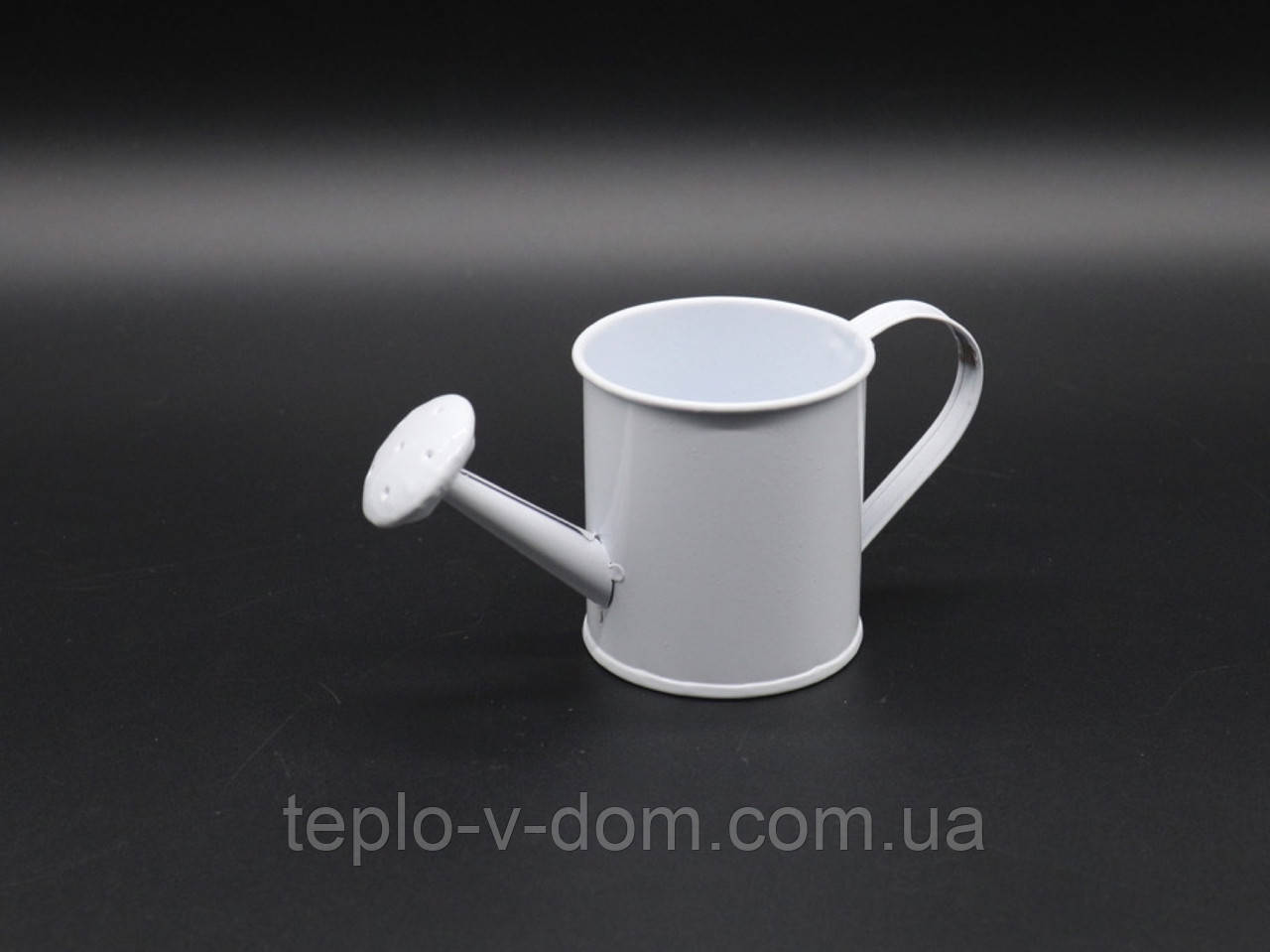 Декоративна поливалка садова металева для квітів Колір білий. 7см