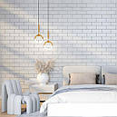 Панель стінова 70*70cm*5mm біла цегла зі сріблом (D) SW-00001502, фото 6