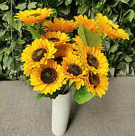 Штучні квіти соняшники декоративні стійкі до пошкоджень та вицвітання 7шт