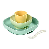 Beaba набор силиконовой посуды на присоске желтый (6574509)