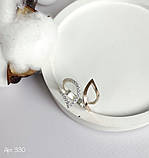 Срібна каблучка з золотом, фото 2