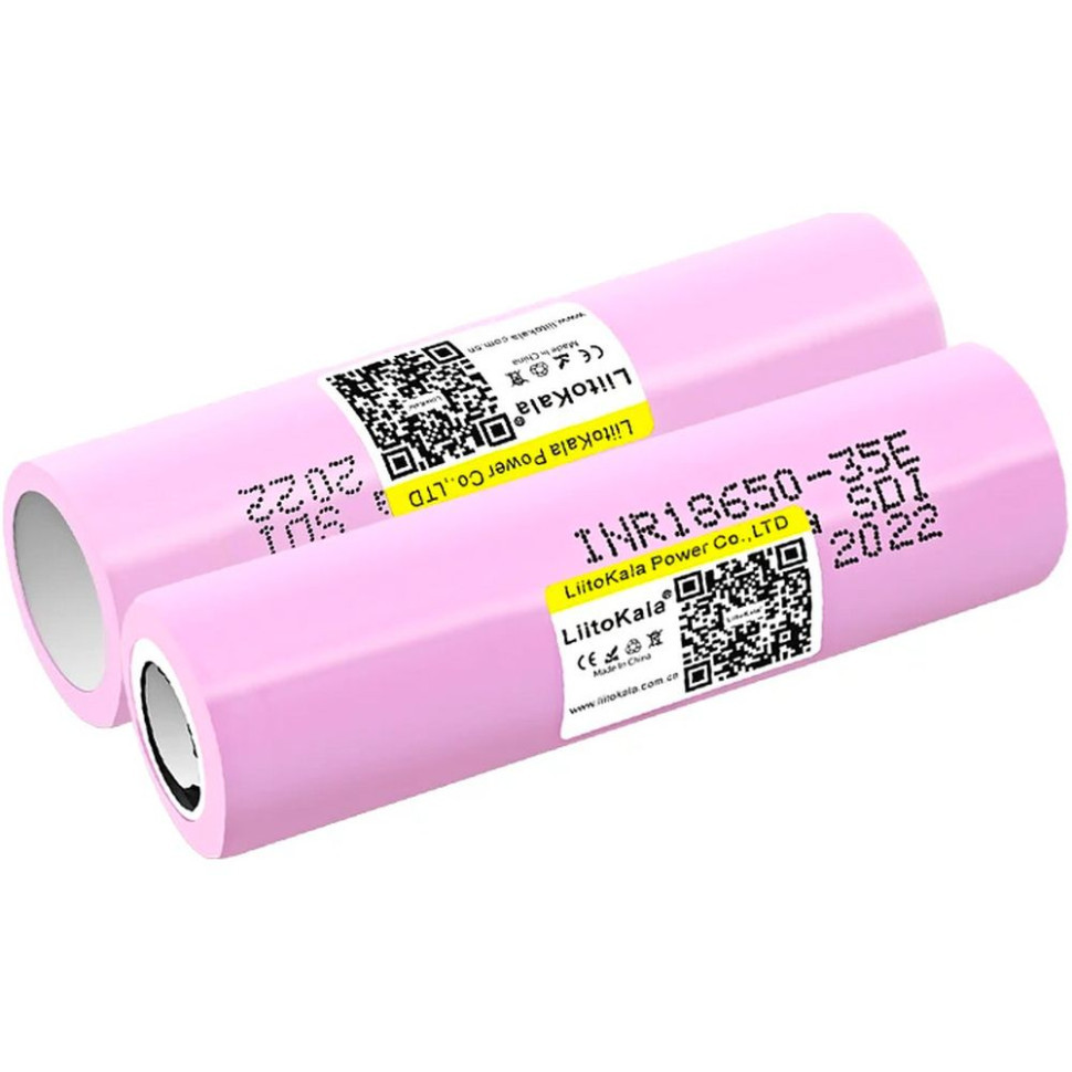 Акумулятор LiitoKala Lii-35E 18650 3500mah без захисту (Рожевий)