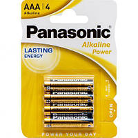 Від 12 шт. Батарейка Panasonic AAA LR03 по 4шт Alkaline Power купити дешево в інтернет-магазині