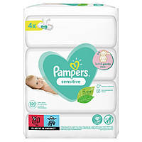 Салфетки влажные Pampers Sensitive 4х80 шт. (6597779)