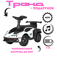 Детская каталка-толокар 2в1 Lamborghini с музыкальным рулем